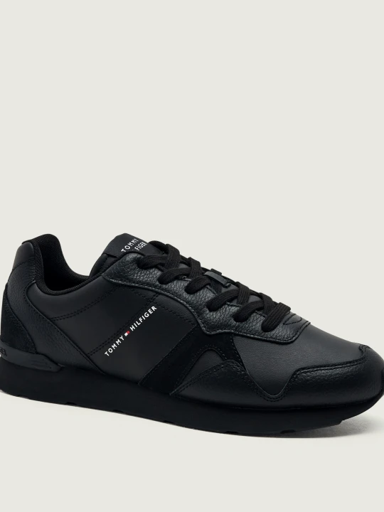 Zdjęcie produktu Tommy Hilfiger Skórzane sneakersy T Hilfiger Core Lth Runner | zamsz czarny