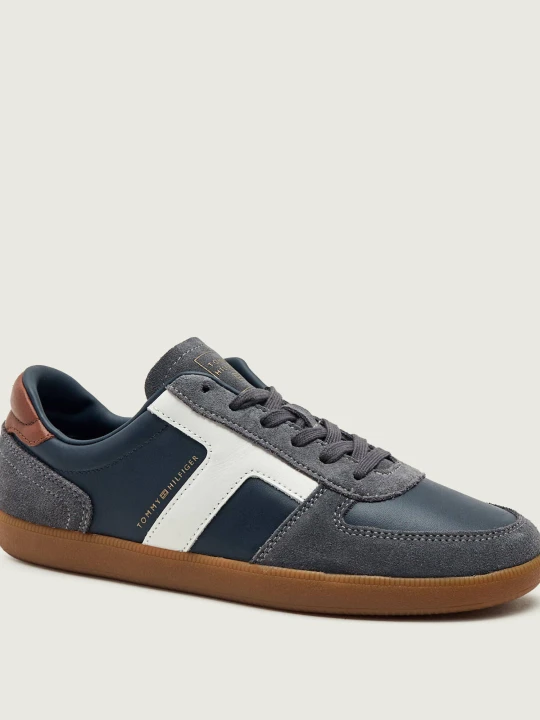 Zdjęcie produktu Tommy Hilfiger Skórzane sneakersy Tribeca | zamsz grafitowy
