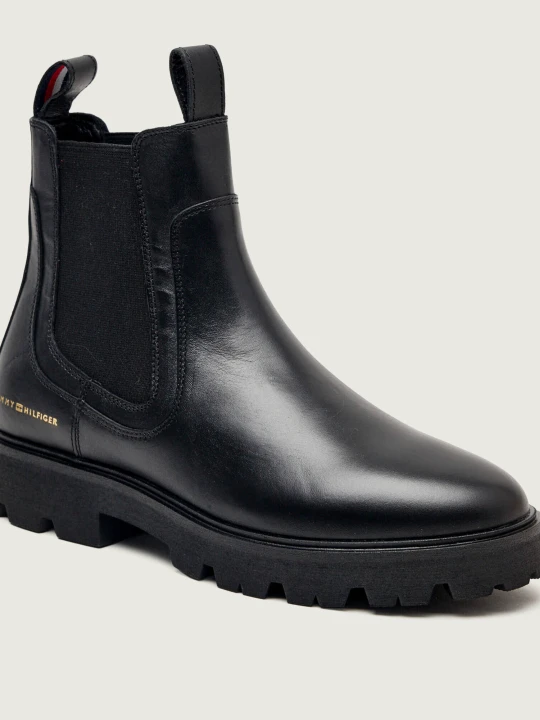 Zdjęcie produktu Tommy Hilfiger Skórzane sztyblety CHELSEA czarny