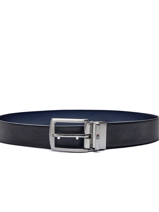 Zdjęcie produktu Tommy Hilfiger Skórzany dwustronny pasek DENTON 3.5 REV czarny