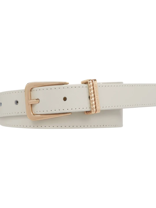 Zdjęcie produktu Tommy Hilfiger Skórzany pasek kremowy