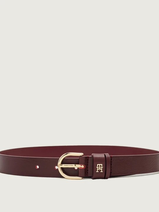 Zdjęcie produktu Tommy Hilfiger Skórzany pasek bordowy