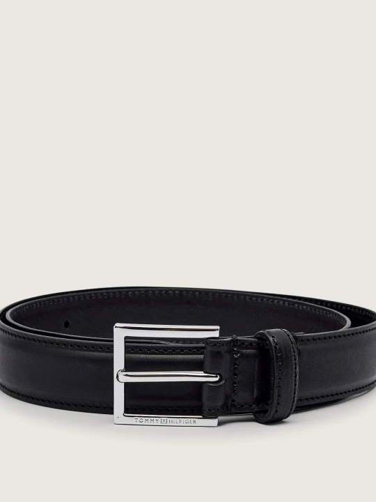 Zdjęcie produktu Tommy Hilfiger Skórzany pasek HUDSON czarny