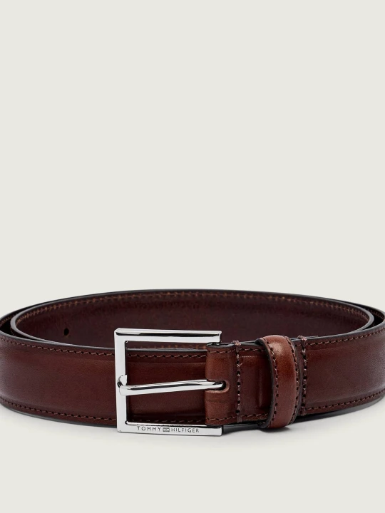 Zdjęcie produktu Tommy Hilfiger Skórzany pasek HUDSON brązowy
