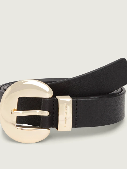 Zdjęcie produktu Tommy Hilfiger Skórzany pasek OVAL 2.5 czarny