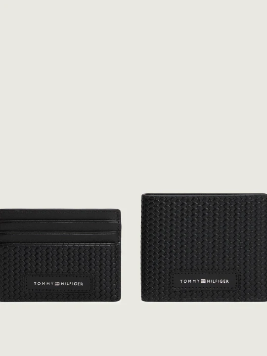 Zdjęcie produktu Tommy Hilfiger Skórzany portfel + etui na karty czarny