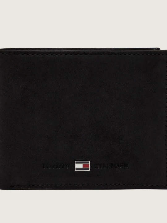 Zdjęcie produktu Tommy Hilfiger Skórzany portfel JOHNSON MINI CC WALL czarny