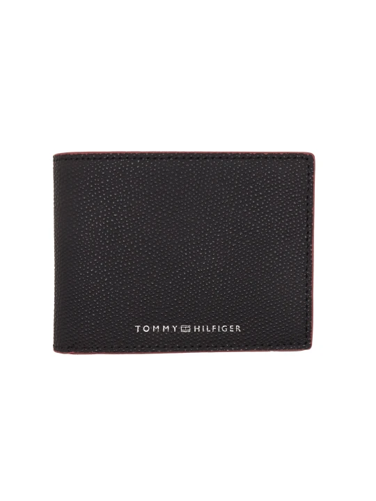 Zdjęcie produktu Tommy Hilfiger Skórzany portfel TH STRUC MINI CC czarny