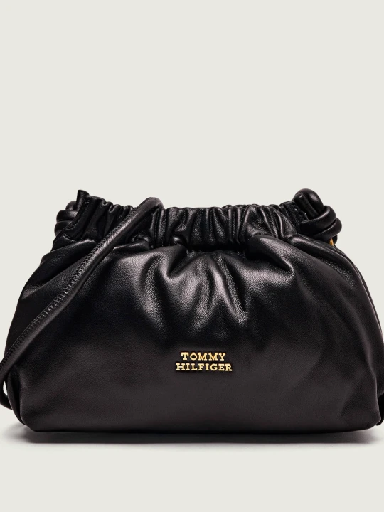 Zdjęcie produktu Tommy Hilfiger Skórzany worek czarny