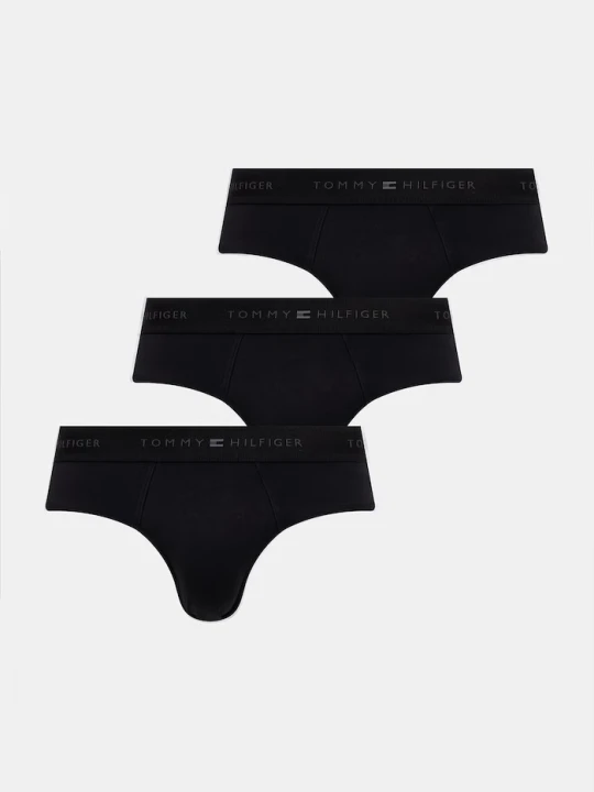 Zdjęcie produktu Tommy Hilfiger slipy męskie bawełniane z elastanem 3-pack czarny