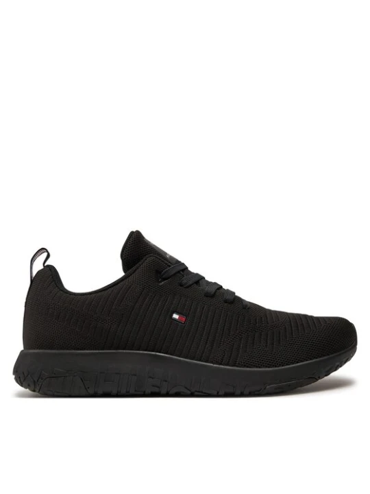 Zdjęcie produktu Tommy Hilfiger Sneakersy Corporate Knit Rib Runner FM0FM02838 Czarny