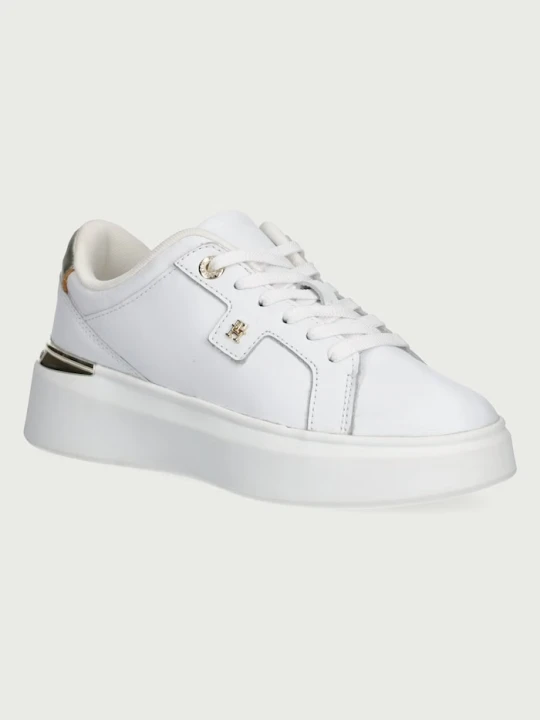 Zdjęcie produktu Tommy Hilfiger sneakersy damskie skórzane TH PLATFORM CHIC SNEAKER biały