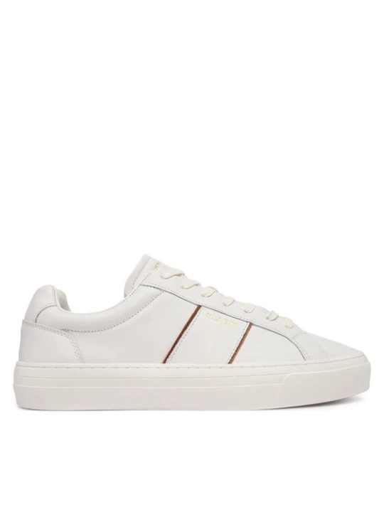 Zdjęcie produktu Tommy Hilfiger Sneakersy Dress Casual Leather Sneaker FM0FM05989 Kremowy