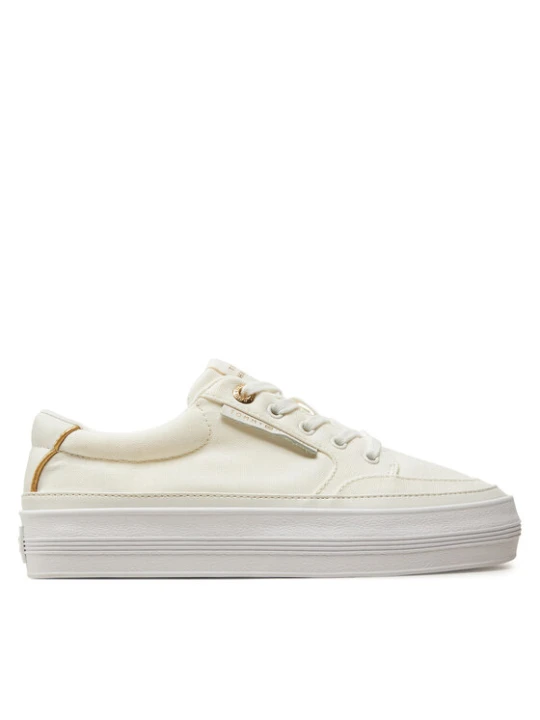 Zdjęcie produktu Tommy Hilfiger Sneakersy Essential Vulc Textile Sneaker FW0FW08323 Écru Kremowy