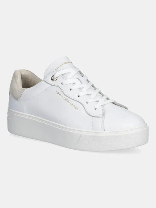 Zdjęcie produktu Tommy Hilfiger sneakersy skórzane CHIC PLATFORM CUPSOLE SNEAKER biały