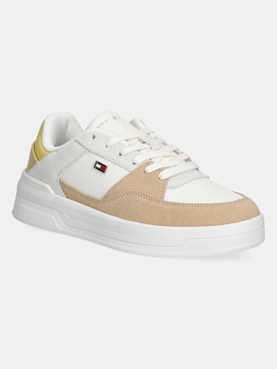 Zdjęcie produktu Tommy Hilfiger sneakersy skórzane ESSENTIAL BASKET SNEAKER beżowy