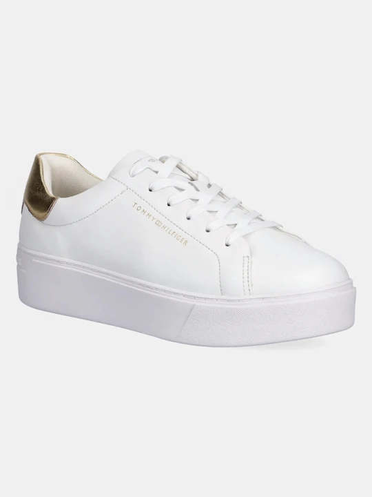 Zdjęcie produktu Tommy Hilfiger sneakersy skórzane ESSENTIAL PLATFORM COURT SNEAKER biały