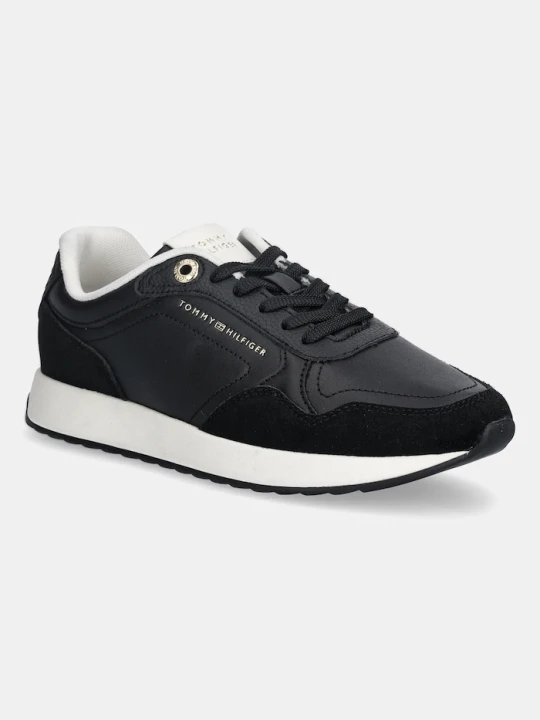 Zdjęcie produktu Tommy Hilfiger sneakersy skórzane MONOGRAM MIX MATERIAL RUNNER czarny