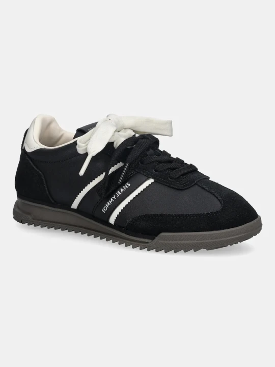 Zdjęcie produktu Tommy Jeans sneakersy skórzane TJW LOW PROFILE RUNNER LTHR MIX czarny