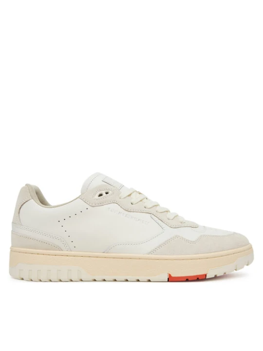 Zdjęcie produktu Tommy Hilfiger Sneakersy Th Basket Better Mix FM0FM05520 Écru Kremowy