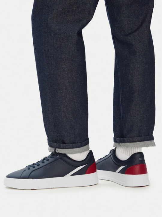 Zdjęcie produktu Tommy Hilfiger Sneakersy Th Court Premium FM0FM05879 Granatowy