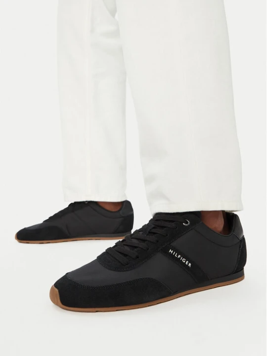 Zdjęcie produktu Tommy Hilfiger Sneakersy Th Lo Run Icon Summer Mix FM0FM05905 Czarny