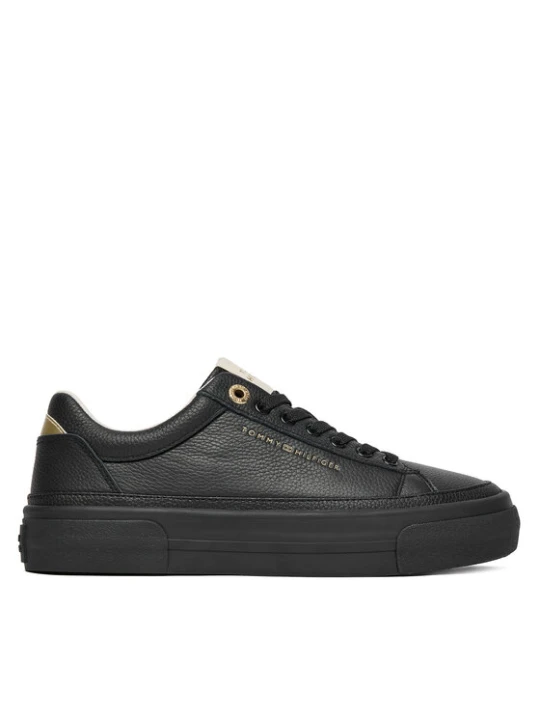 Zdjęcie produktu Tommy Hilfiger Sneakersy Th Platform Sneaker Tumbled Ltr FW0FW09018 Czarny