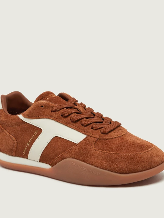 Zdjęcie produktu Tommy Hilfiger Sneakersy Vintage | zamsz brązowy