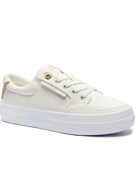Zdjęcie produktu Tommy Hilfiger Sneakersy | z dodatkiem skóry ecru