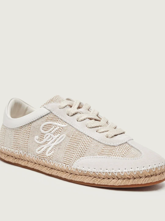 Zdjęcie produktu Tommy Hilfiger Sneakersy | zamsz | z dodatkiem lnu beżowy