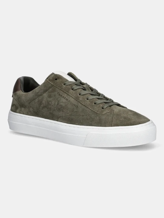Zdjęcie produktu Tommy Hilfiger sneakersy zamszowe PREMIUM DRESS CUPSOLE SUEDE zielony