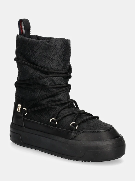 Zdjęcie produktu Tommy Hilfiger śniegowce LACE-UP MONOGRAM SNOWBOOT czarny