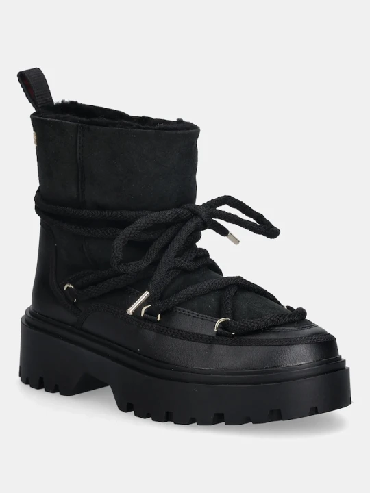 Zdjęcie produktu Tommy Hilfiger śniegowce REAL SHEARLING LACEUP czarny