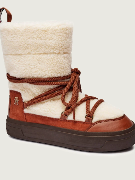 Zdjęcie produktu Tommy Hilfiger Śniegowce | shearling | skóra brązowy