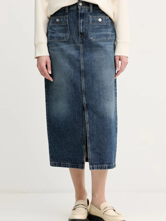 Zdjęcie produktu Tommy Hilfiger spódnica jeansowa granatowy