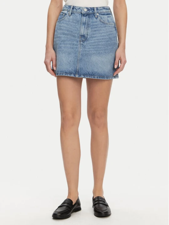 Zdjęcie produktu Tommy Hilfiger Spódnica jeansowa WW0WW44392 Niebieski Regular Fit