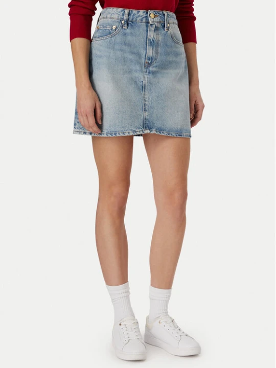 Zdjęcie produktu Tommy Hilfiger Spódnica jeansowa WW0WW50007 Niebieski Regular Fit