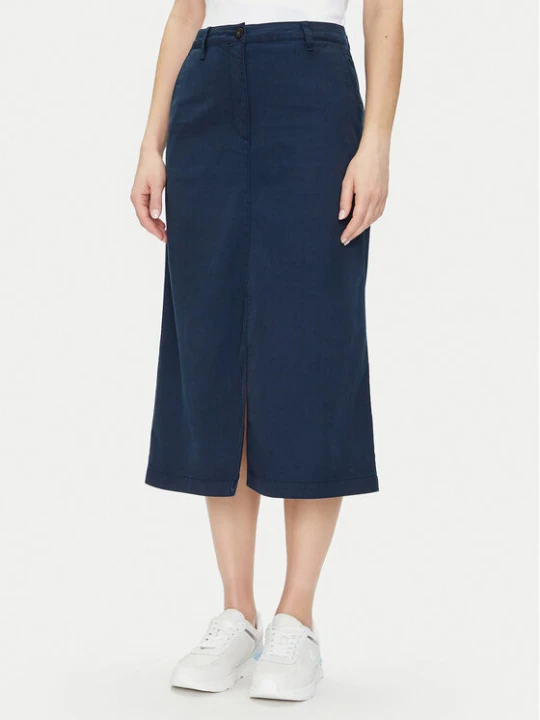 Zdjęcie produktu Tommy Hilfiger Spódnica midi Co Blend Midi Skirt WW0WW44726 Granatowy Regular Fit