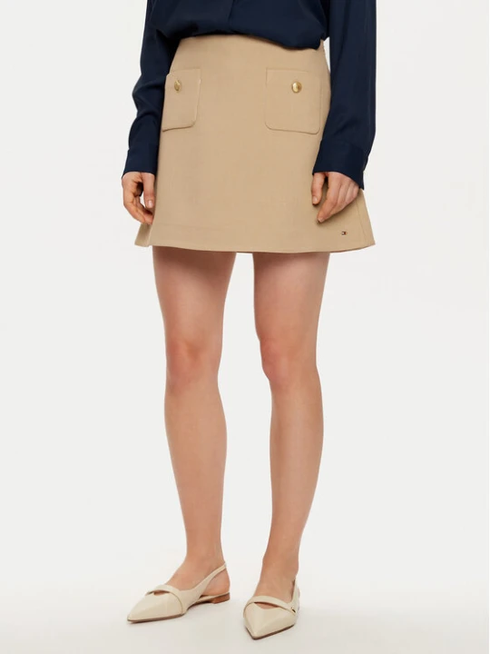 Zdjęcie produktu Tommy Hilfiger Spódnica mini WW0WW44994 Beżowy Regular Fit