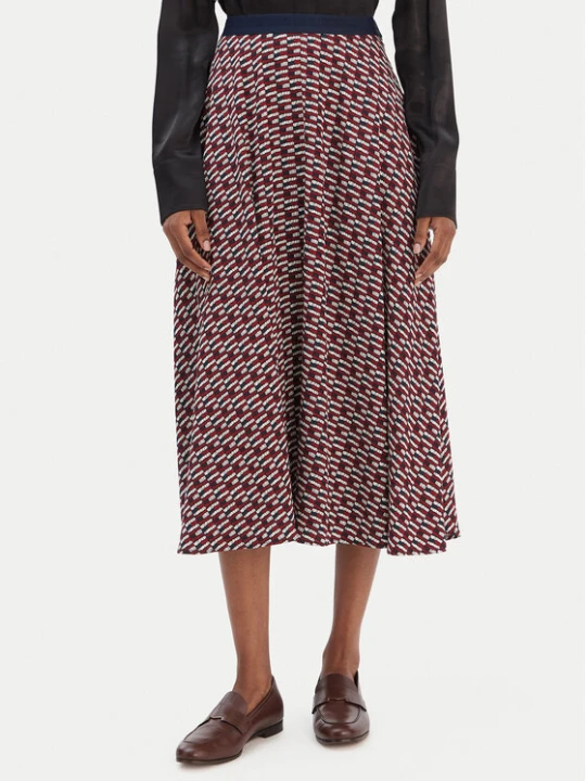 Zdjęcie produktu Tommy Hilfiger Spódnica trapezowa WW0WW49373 Bordowy Regular Fit