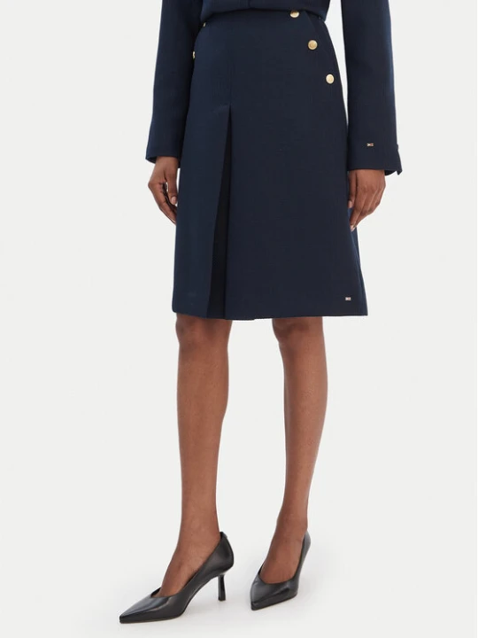Zdjęcie produktu Tommy Hilfiger Spódnica trapezowa WW0WW49474 Granatowy Regular Fit