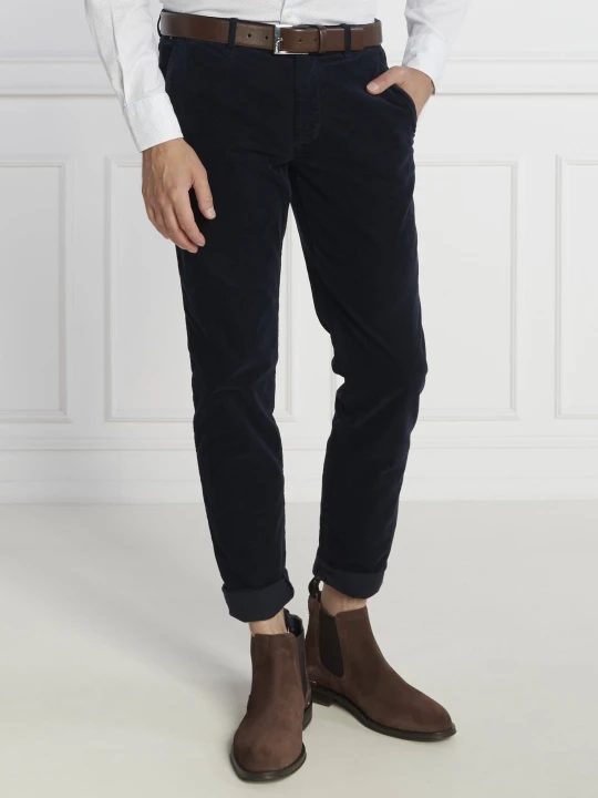 Zdjęcie produktu Tommy Hilfiger Spodnie chino BLEECKER CHINO CORDUROY GMD | Slim Fit granatowy