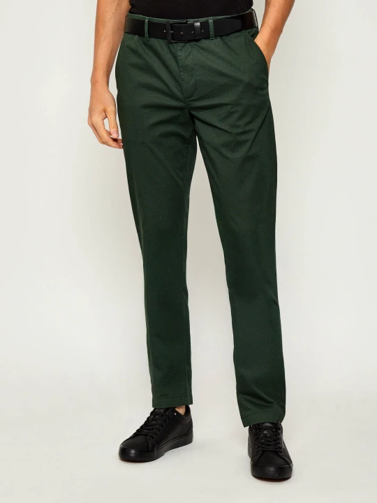 Zdjęcie produktu Tommy Hilfiger Spodnie chino Bleecker | Slim Fit butelkowa zieleń