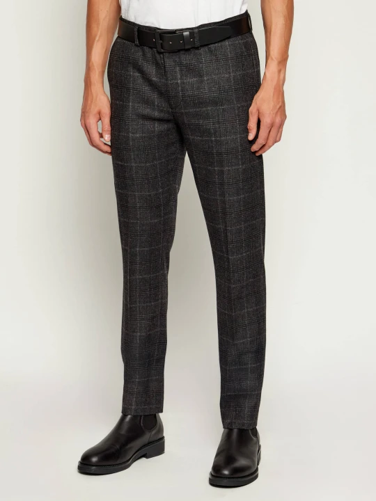 Zdjęcie produktu Tommy Hilfiger Spodnie chino DENTON | Regular Fit | z dodatkiem wełny grafitowy