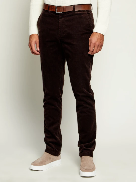 Zdjęcie produktu Tommy Hilfiger Spodnie chino Denton | Slim Fit | sztruks brązowy