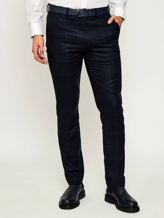 Zdjęcie produktu Tommy Hilfiger Spodnie chino Denton | Straight fit | z dodatkiem wełny granatowy