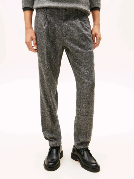 Zdjęcie produktu Tommy Hilfiger Spodnie chino HARLEM | Relaxed fit | z dodatkiem wełny szary