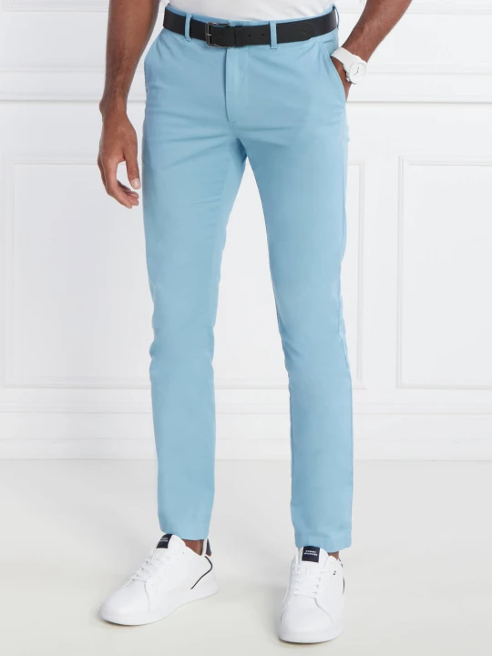 Zdjęcie produktu Tommy Hilfiger Spodnie chino | Slim Fit | pima błękitny