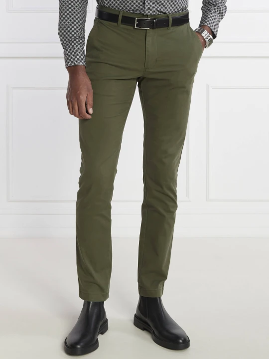 Zdjęcie produktu Tommy Hilfiger Spodnie chino | Slim Fit | pima zielony