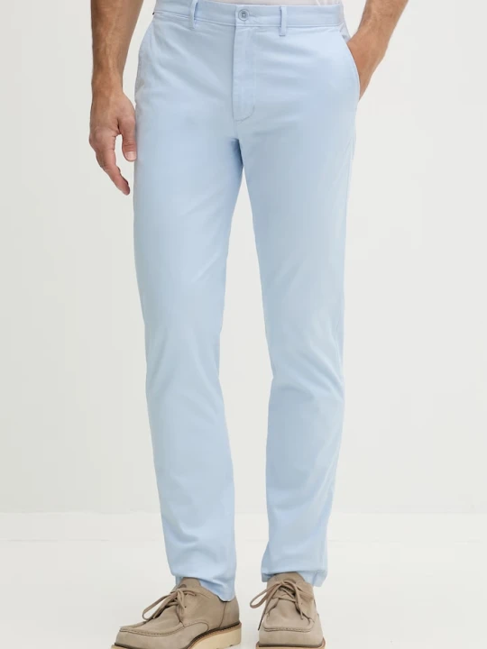 Zdjęcie produktu Tommy Hilfiger spodnie chinos męskie bawełniane z elastanem niebieski